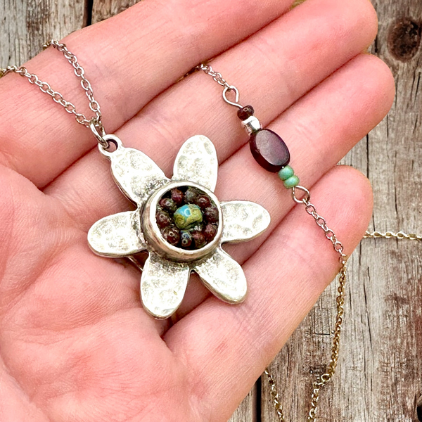 OOAK Mosaic Adjustable Necklace - M3618