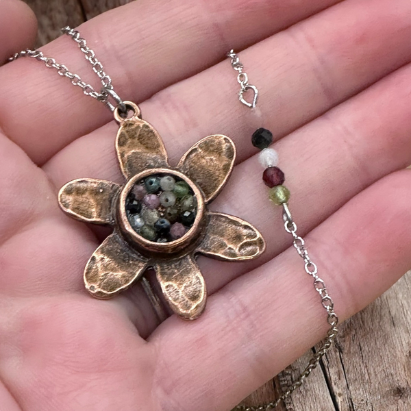 OOAK Mosaic Adjustable Necklace - M3611