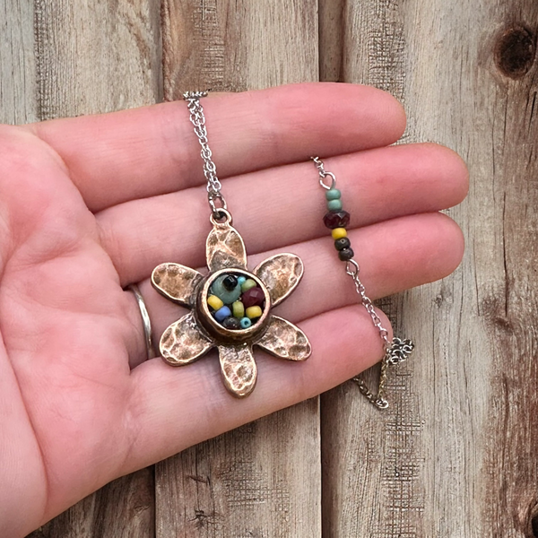 OOAK Mosaic Adjustable Necklace - M3612