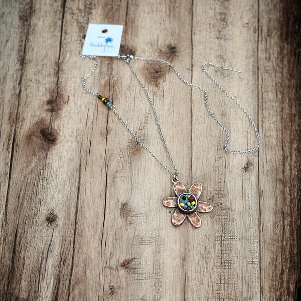 OOAK Mosaic Adjustable Necklace - M3612