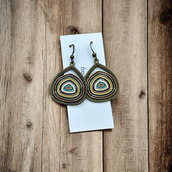 Boho Enamel Drop Earrings