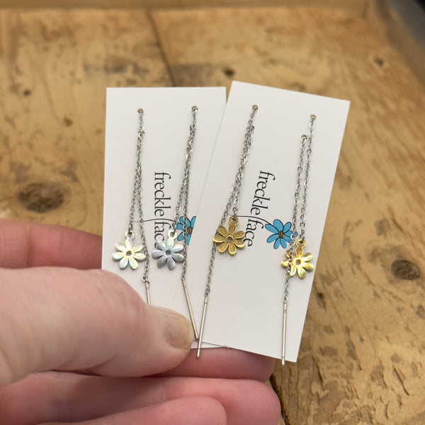 Pull Through Chain Earrings - various designs