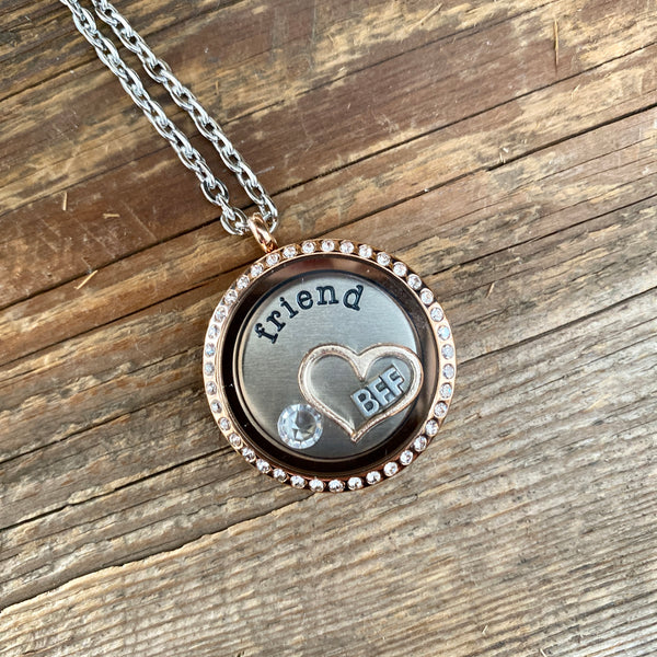 Glass Locket Friend Necklace