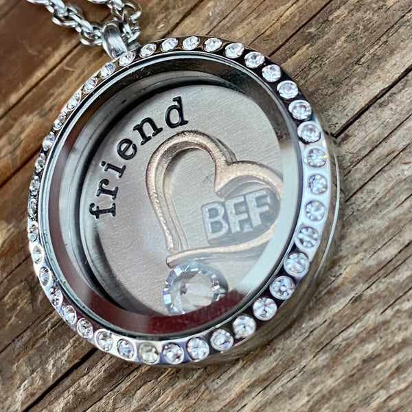 Glass Locket Friend Necklace