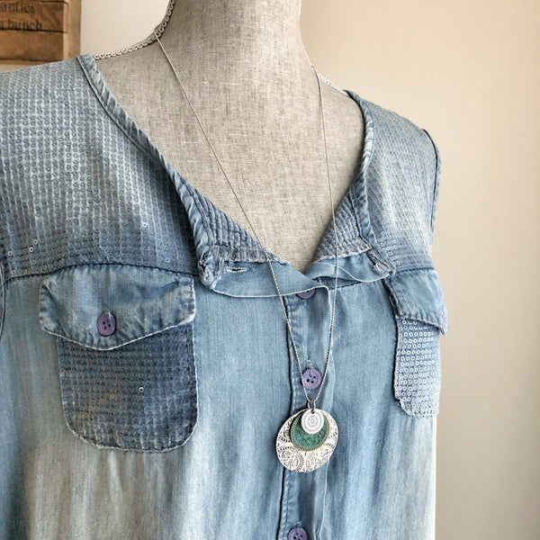 Triple Medallion Pendant Necklace