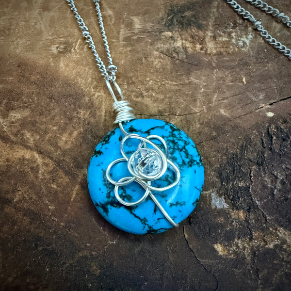 Retro Flower Wrap Necklace