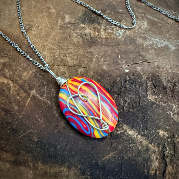 Retro Heart Wrap Necklace