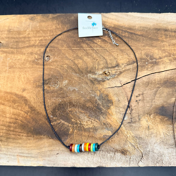 Boho Ember Ceramic Bead Necklace