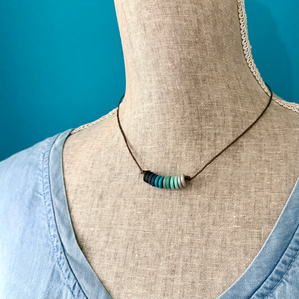 Boho Ember Ceramic Bead Necklace