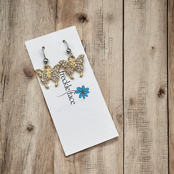 Sparkly Butterfly Earrings
