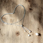 Adjustable dainty gold & pearl necklace