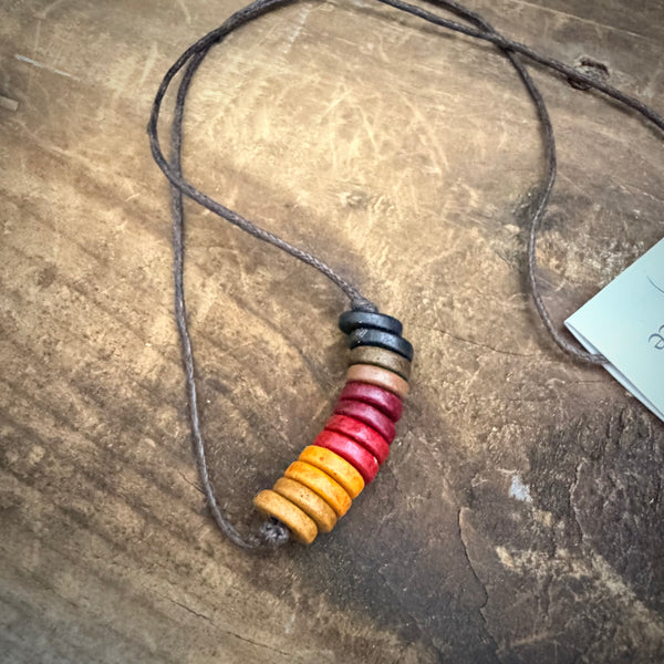 Boho Ember Ceramic Bead Necklace