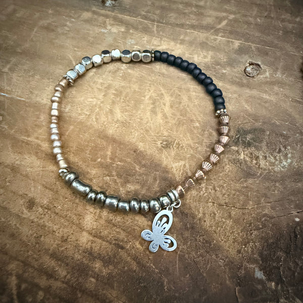 Butterfly Charm Stretch Bracelet