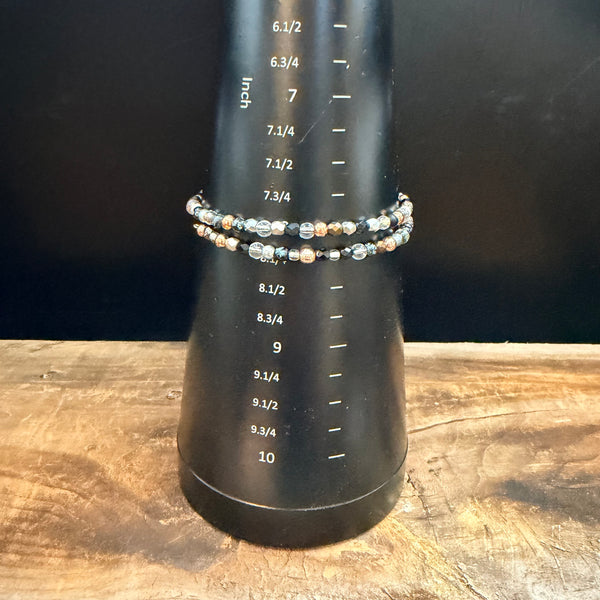 Midnight Glow Memory Wire Bracelet