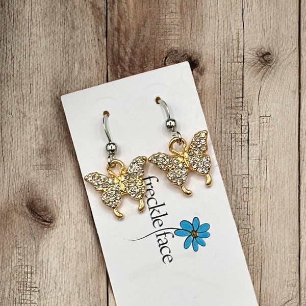 Sparkly Butterfly Earrings