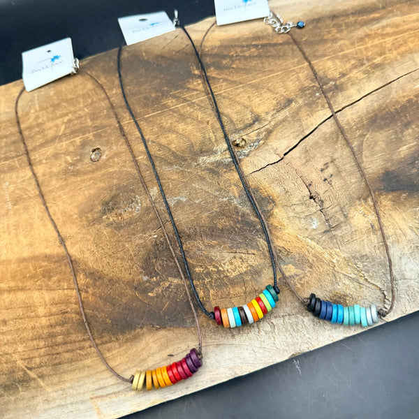 Boho Ember Ceramic Bead Necklace