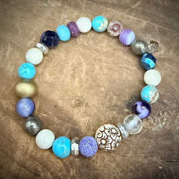Boho Mixed Bead Stretch Bracelet
