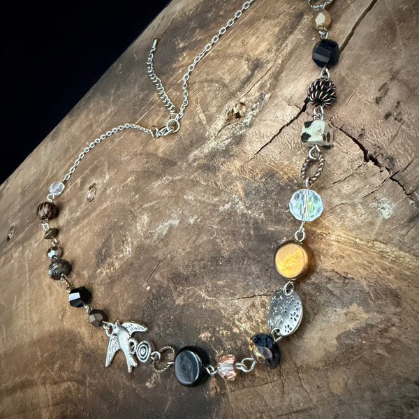 Autumn Sparrow Necklace