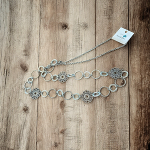 Chunky Fun Necklace - Silver - Wear Short or Long