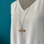 Gold dragonfly sunshine necklace