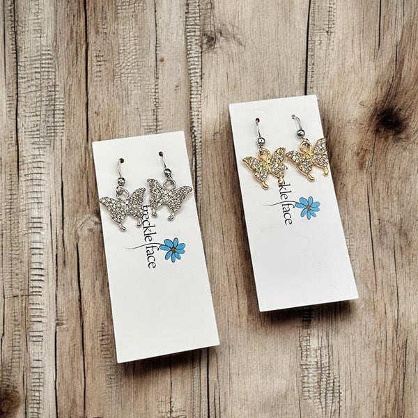 Sparkly Butterfly Earrings