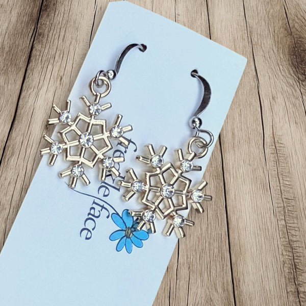 Sparkling Snowflake Earrings
