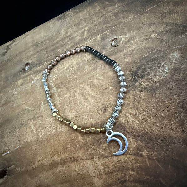 Midnight Crescent Stretch Bracelet