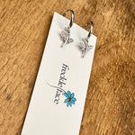 Tiny Hoop with Charm Earrings - Dragonflies