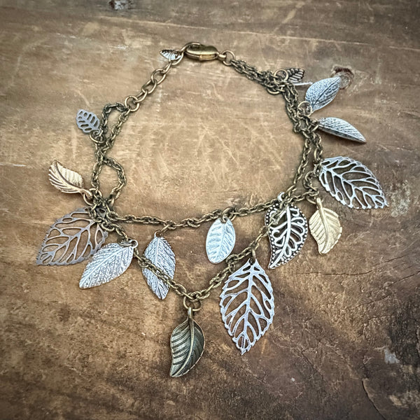 Fallen Leaves Double Chain Bracelet