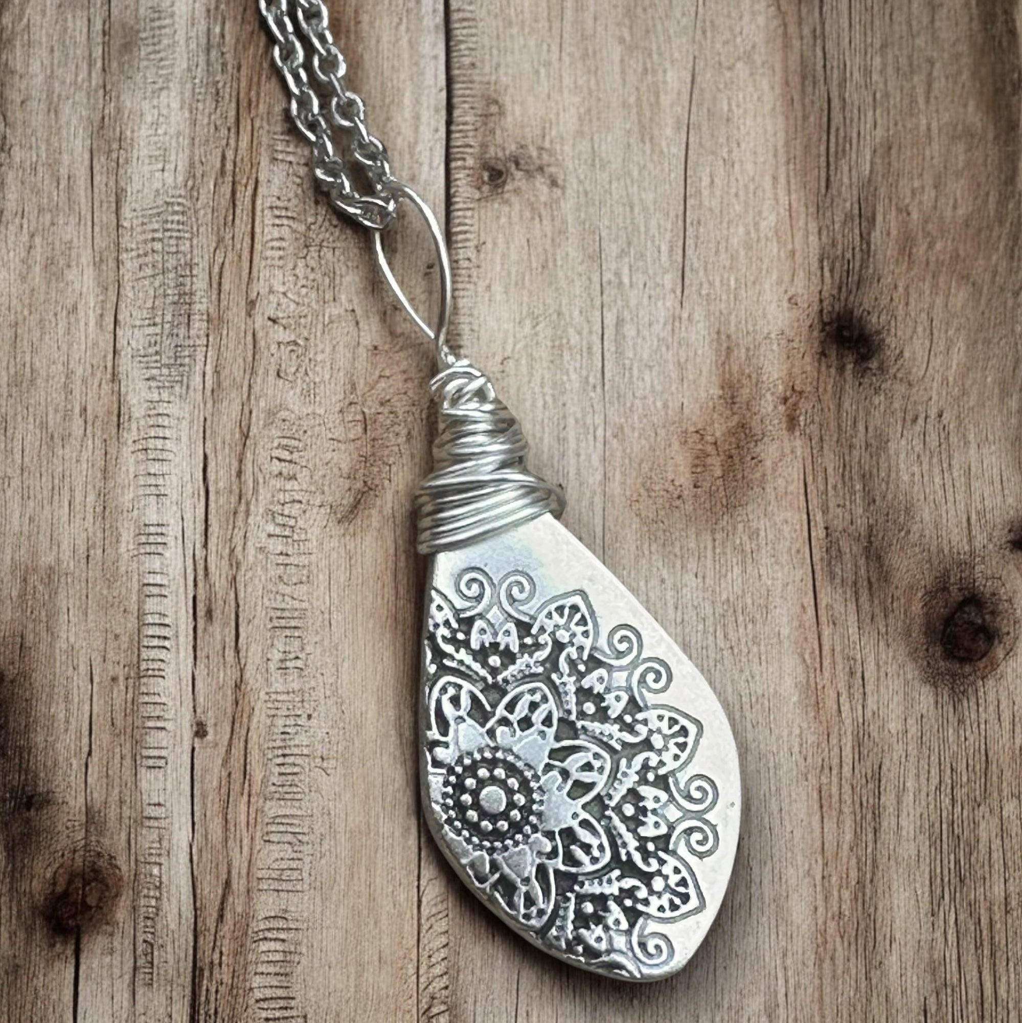 Short Wire Wrapped Mandala Necklace
