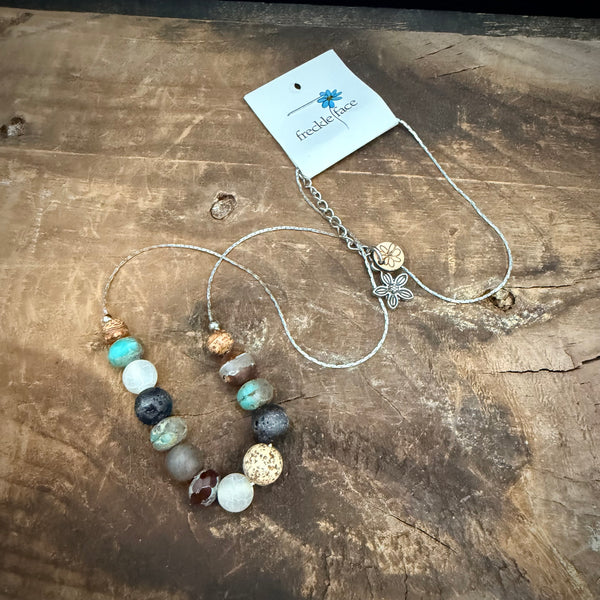 Boho Earthstone Necklace & Bracelet Set – 3 Options