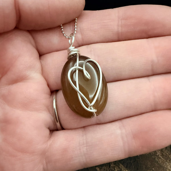 Retro Heart Wrap Necklace