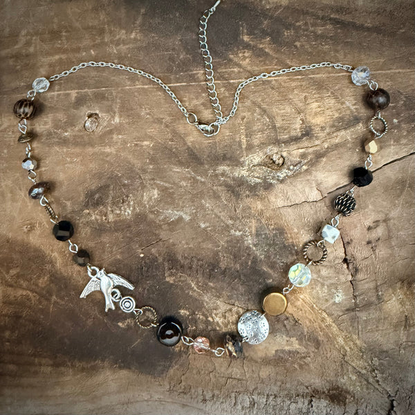 Autumn Sparrow Necklace