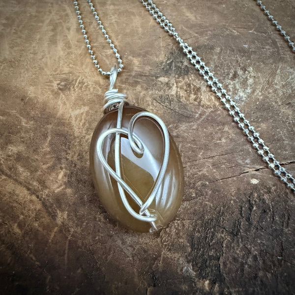 Retro Heart Wrap Necklace