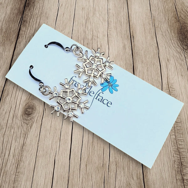 Sparkling Snowflake Earrings