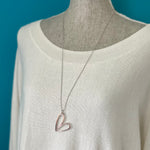 Simple Double Heart Long Necklace