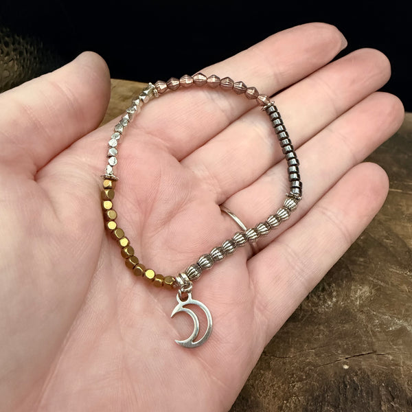 Midnight Crescent Stretch Bracelet