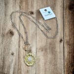 Sunflower Paperclip Necklace