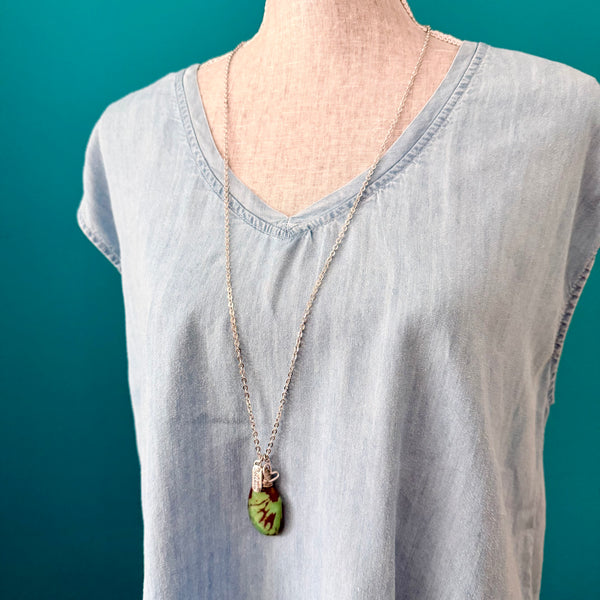 Believe in You – Turquoise Tagua Pendant Necklace