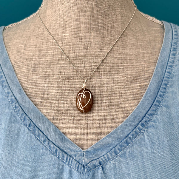 Retro Heart Wrap Necklace