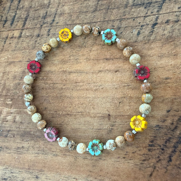 Field of Blooms Stretch Bracelet