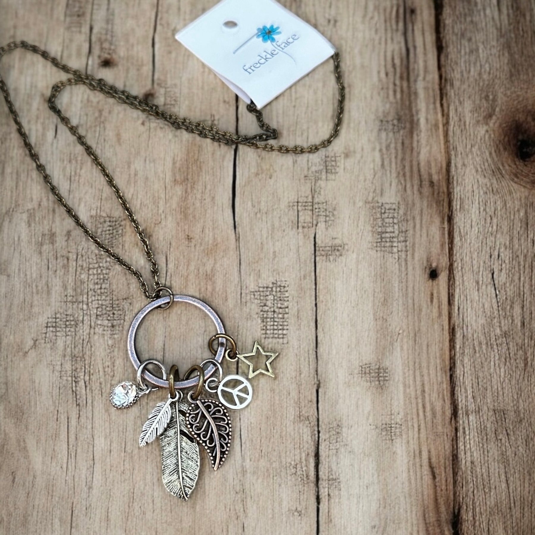 Mixed Metals Charm Necklace Short