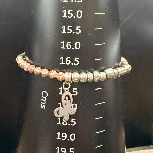 Butterfly Charm Stretch Bracelet