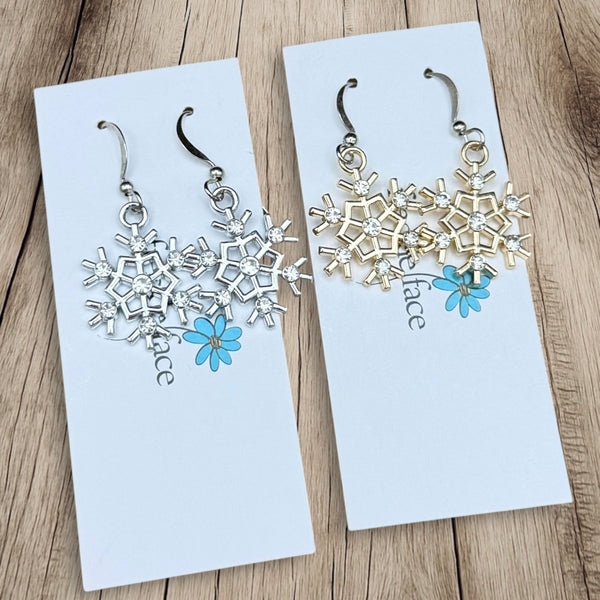 Sparkling Snowflake Earrings
