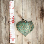 Large Patina Heart - Charm