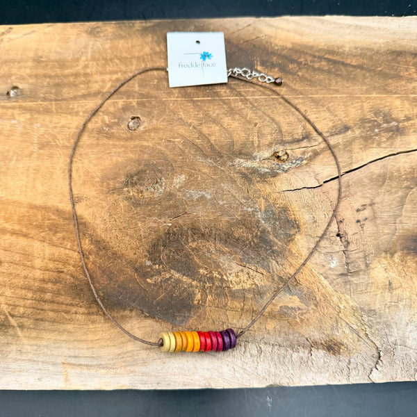Boho Ember Ceramic Bead Necklace