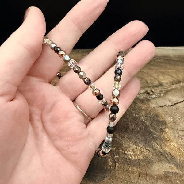 Midnight Glow Memory Wire Bracelet