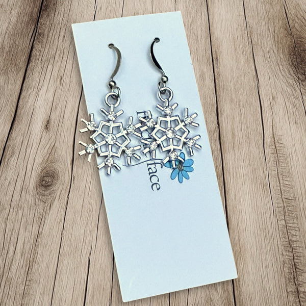 Sparkling Snowflake Earrings