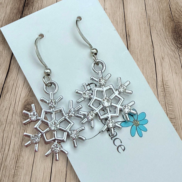 Sparkling Snowflake Earrings