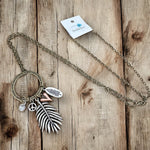 Mixed Metals Charm Necklace Long